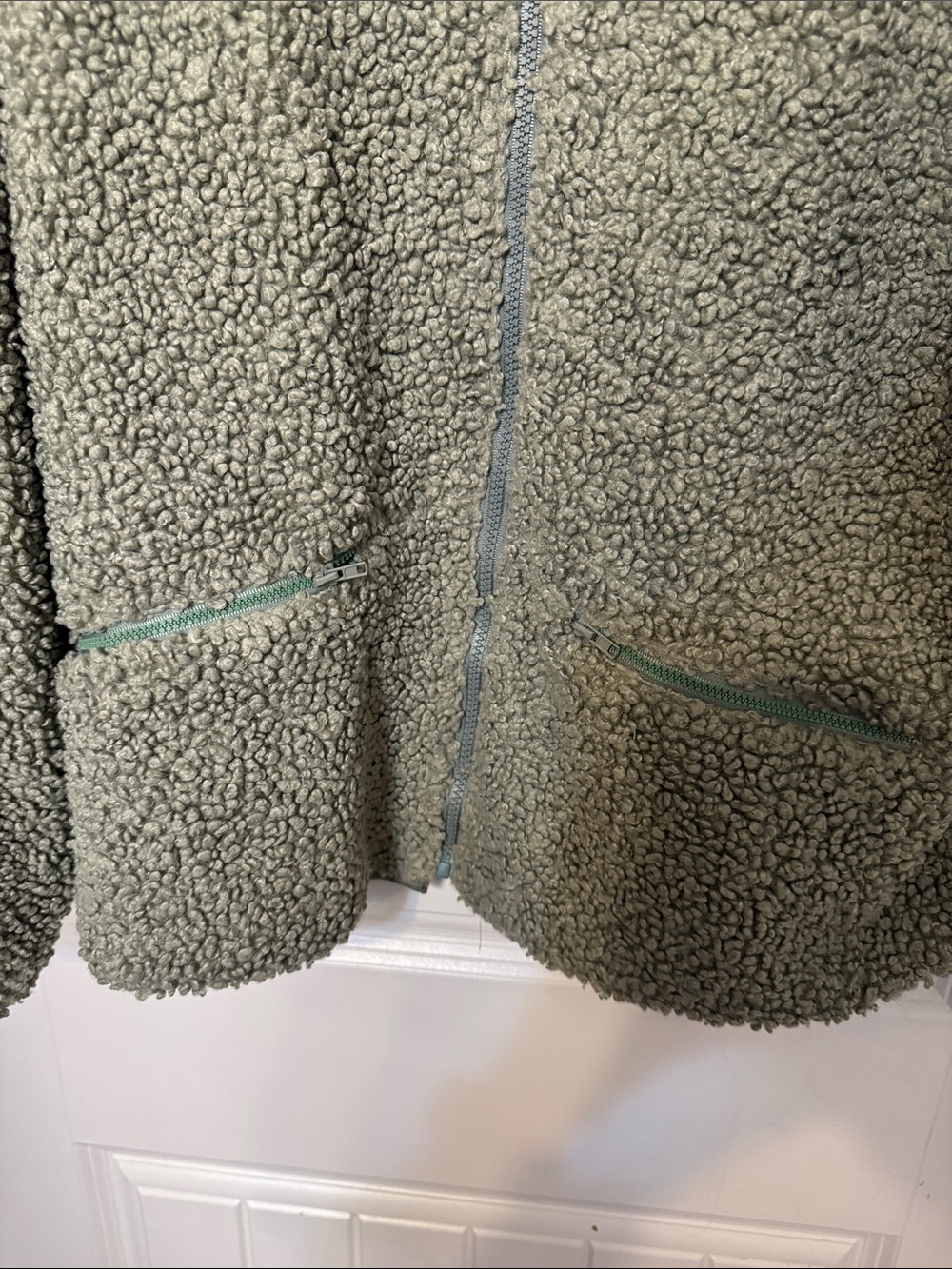 Kori Olive Sherpa Zip-Up Jacket - Picture 4 of 5